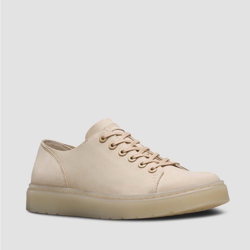 Dr. Martens Beige Casual Lace-Up Leather Sneakers